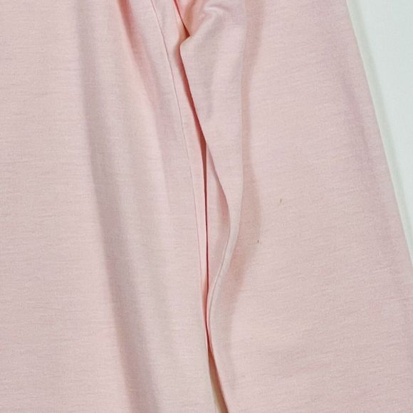 Lucy Pink Cowl Neck Semi Sheer Long Sleeve Jersey Tee Shirt Top Womens Small - Picture 4 of 6